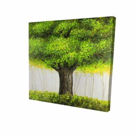 FONDO 12 x 12 in. Big Green Tree-Print on Canvas FO2793333
